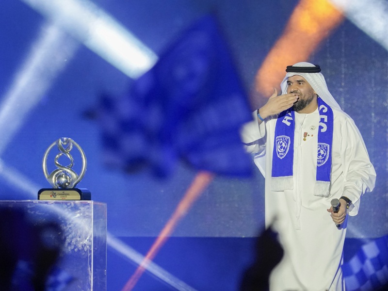 الجسمي يشارك بإحتفالية هيئة الترفيه لنادي الهلال ويوجه رسالة من القلب لأعضاء الفريق